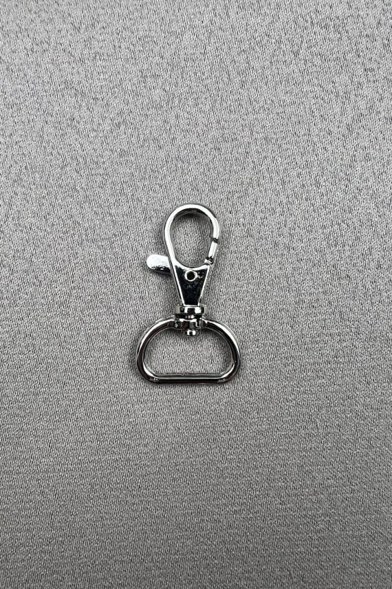 KARABIINILUKKO 20MM METALLI hopea